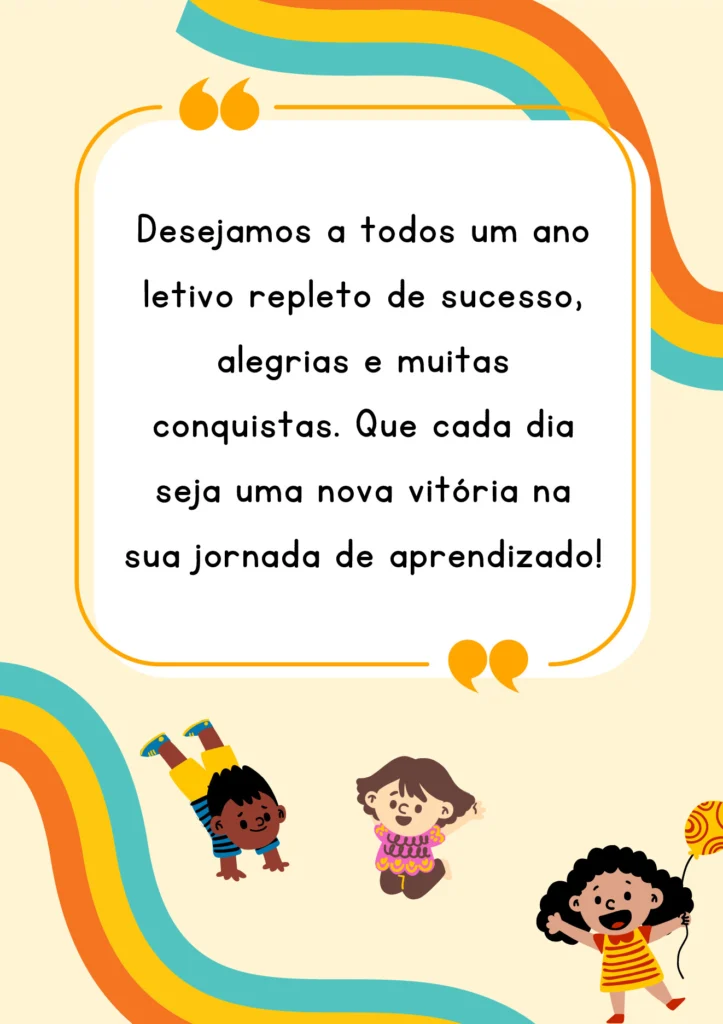 Mensagem de boas-vindas para o novo ano letivo — p6 | Atividades Educação Infantil (ensinoja.com.br)