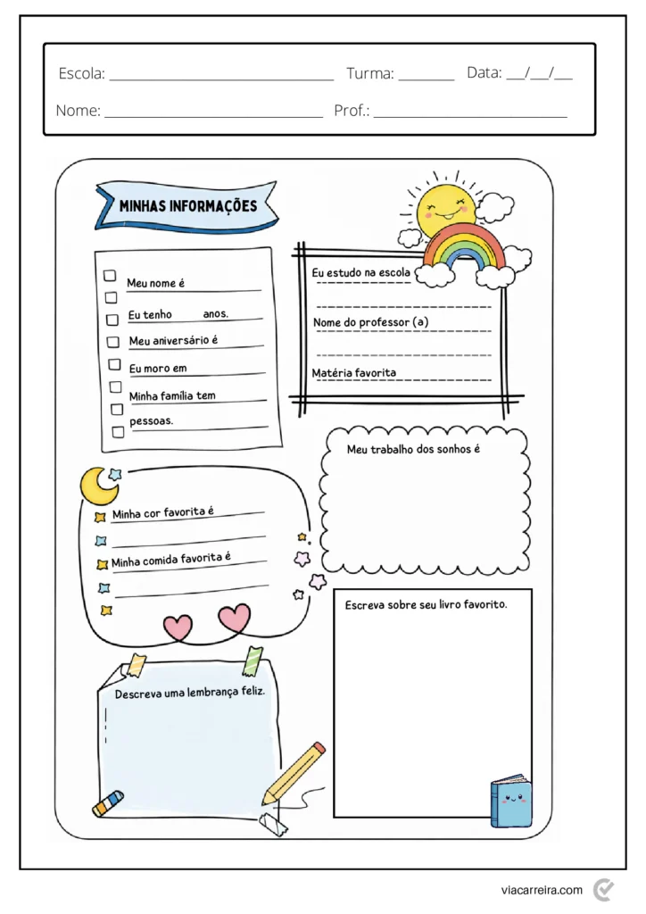 Volta às Aulas: Atividades do Primeiro Dia para Imprimir — p10 | Atividades Educação Infantil (ensinoja.com.br)