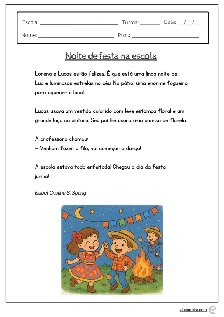 Atividades com Textos de Festa Junina em PDF com 14 Páginas — p2 | Atividades Educação Infantil (ensinoja.com.br)