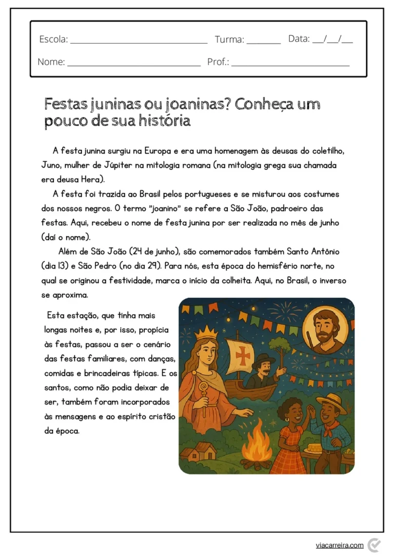 Atividades com Textos de Festa Junina em PDF com 14 Páginas — p5 | Atividades Educação Infantil (ensinoja.com.br)