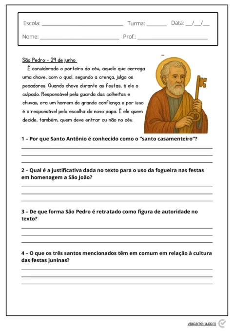 Atividades com Textos de Festa Junina em PDF com 14 Páginas — p7 | Atividades Educação Infantil (ensinoja.com.br)