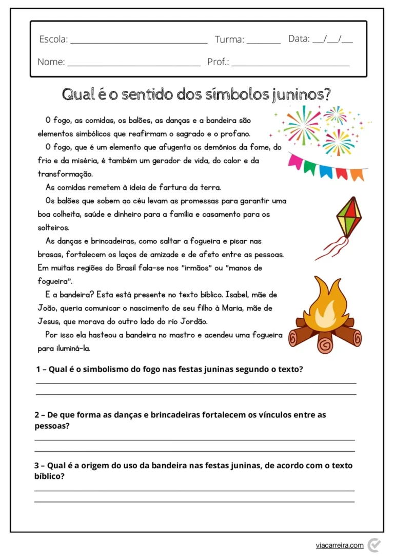 Atividades com Textos de Festa Junina em PDF com 14 Páginas — p10 | Atividades Educação Infantil (ensinoja.com.br)