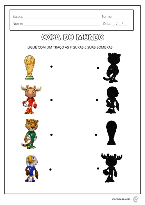 Atividades Copa do Mundo 2026 em PDF com 29 Páginas