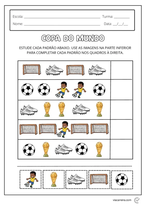 Atividades Copa do Mundo 2026 em PDF com 29 Páginas — p5 | Atividades Educação Infantil (ensinoja.com.br)
