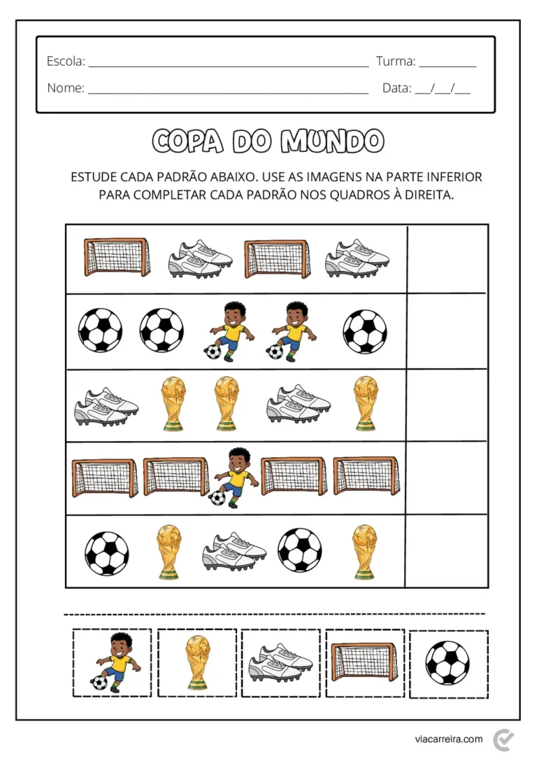 Atividades Copa do Mundo 2026 em PDF com 29 Páginas — p5 | Atividades Educação Infantil (ensinoja.com.br)