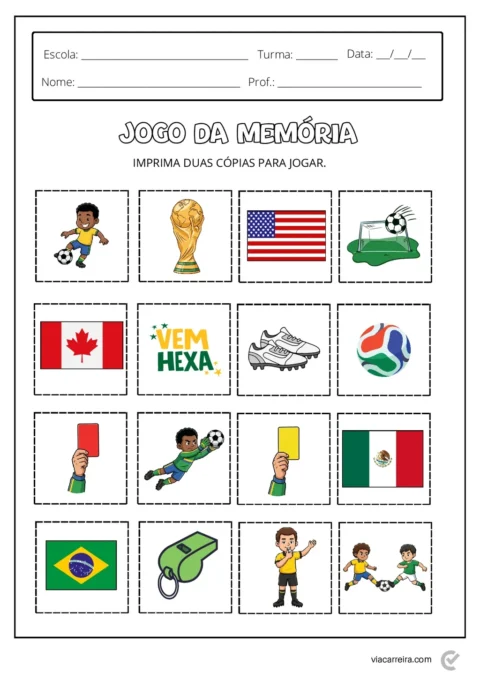 Atividades Copa do Mundo 2026 em PDF com 29 Páginas — p6 | Atividades Educação Infantil (ensinoja.com.br)