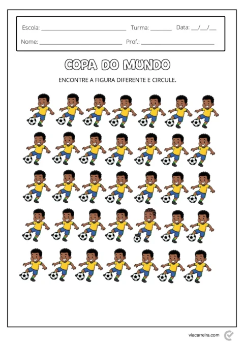 Atividades Copa do Mundo 2026 em PDF com 29 Páginas — p10 | Atividades Educação Infantil (ensinoja.com.br)