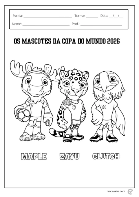 Atividades Copa do Mundo 2026 em PDF com 29 Páginas — p16 | Atividades Educação Infantil (ensinoja.com.br)