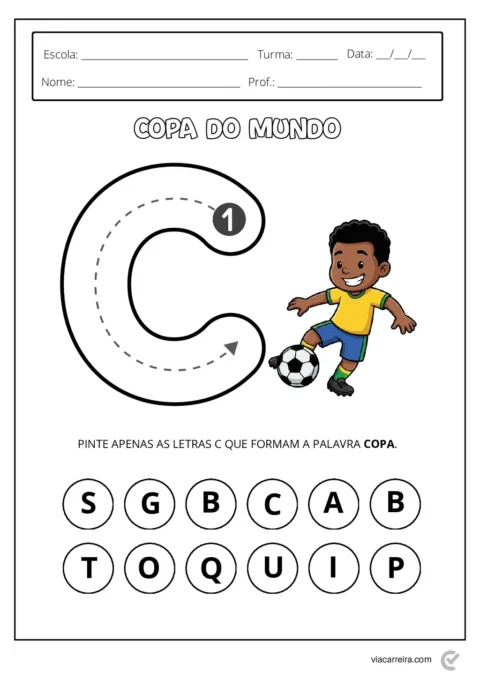 Atividades Copa do Mundo 2026 em PDF com 29 Páginas — p20 | Atividades Educação Infantil (ensinoja.com.br)