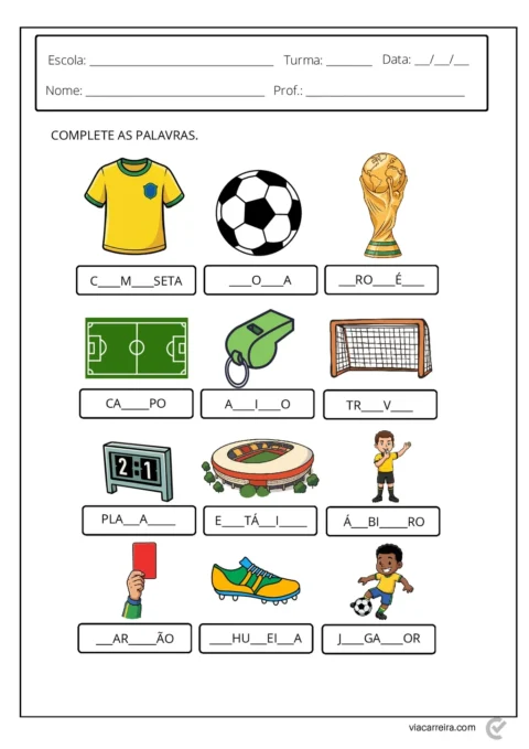 Atividades Copa do Mundo 2026 em PDF com 29 Páginas — p24 | Atividades Educação Infantil (ensinoja.com.br)
