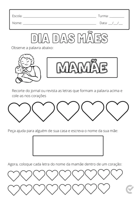 Atividades Dia das Mães em PDF – 14 Páginas