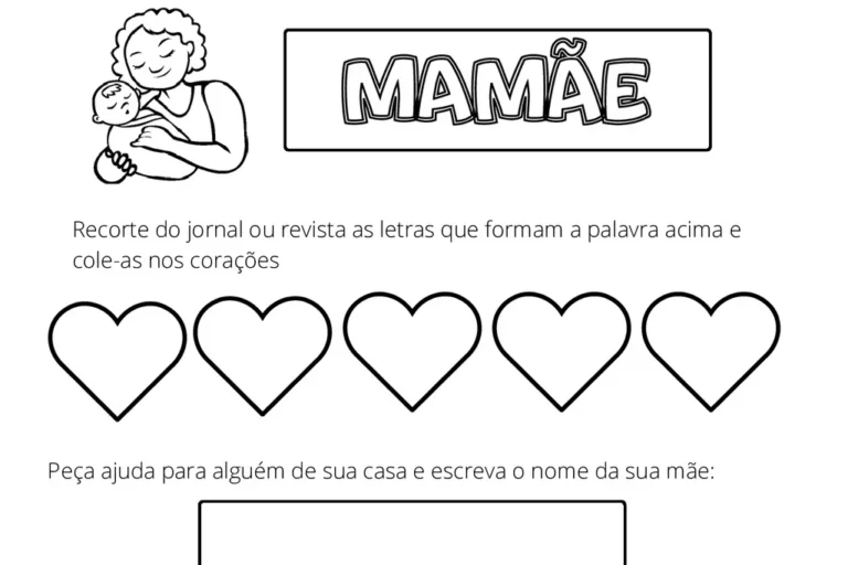 Atividades Dia das Mães em PDF – 14 Páginas — p1 | Atividades Educação Infantil (ensinoja.com.br)