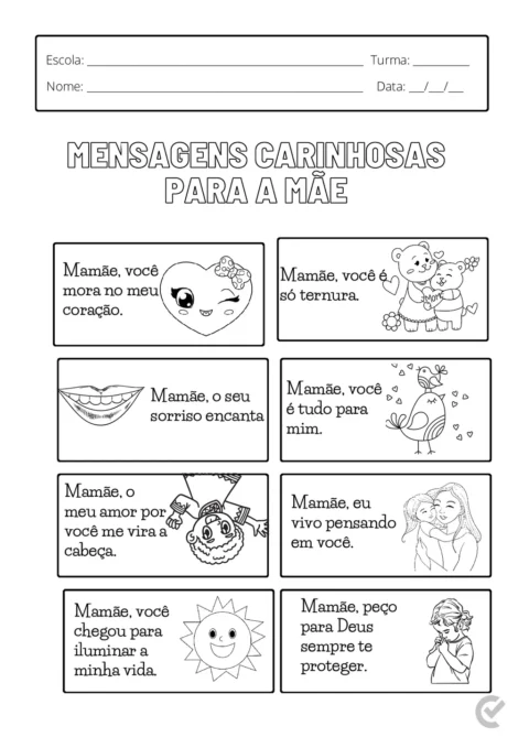 Atividades Dia das Mães em PDF – 14 Páginas — p11 | Atividades Educação Infantil (ensinoja.com.br)