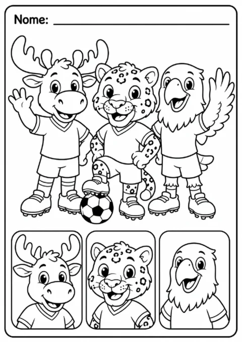Atividades para COLORIR da Copa do Mundo 2026 — p1 | Atividades Educação Infantil (ensinoja.com.br)