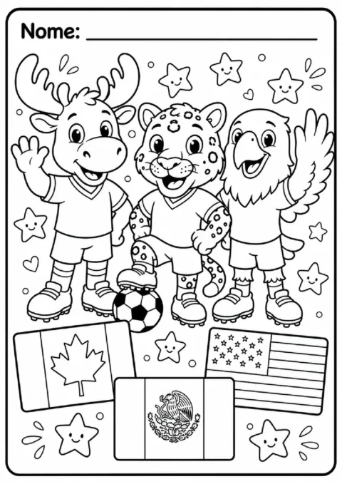 Atividades para COLORIR da Copa do Mundo 2026 — p6 | Atividades Educação Infantil (ensinoja.com.br)