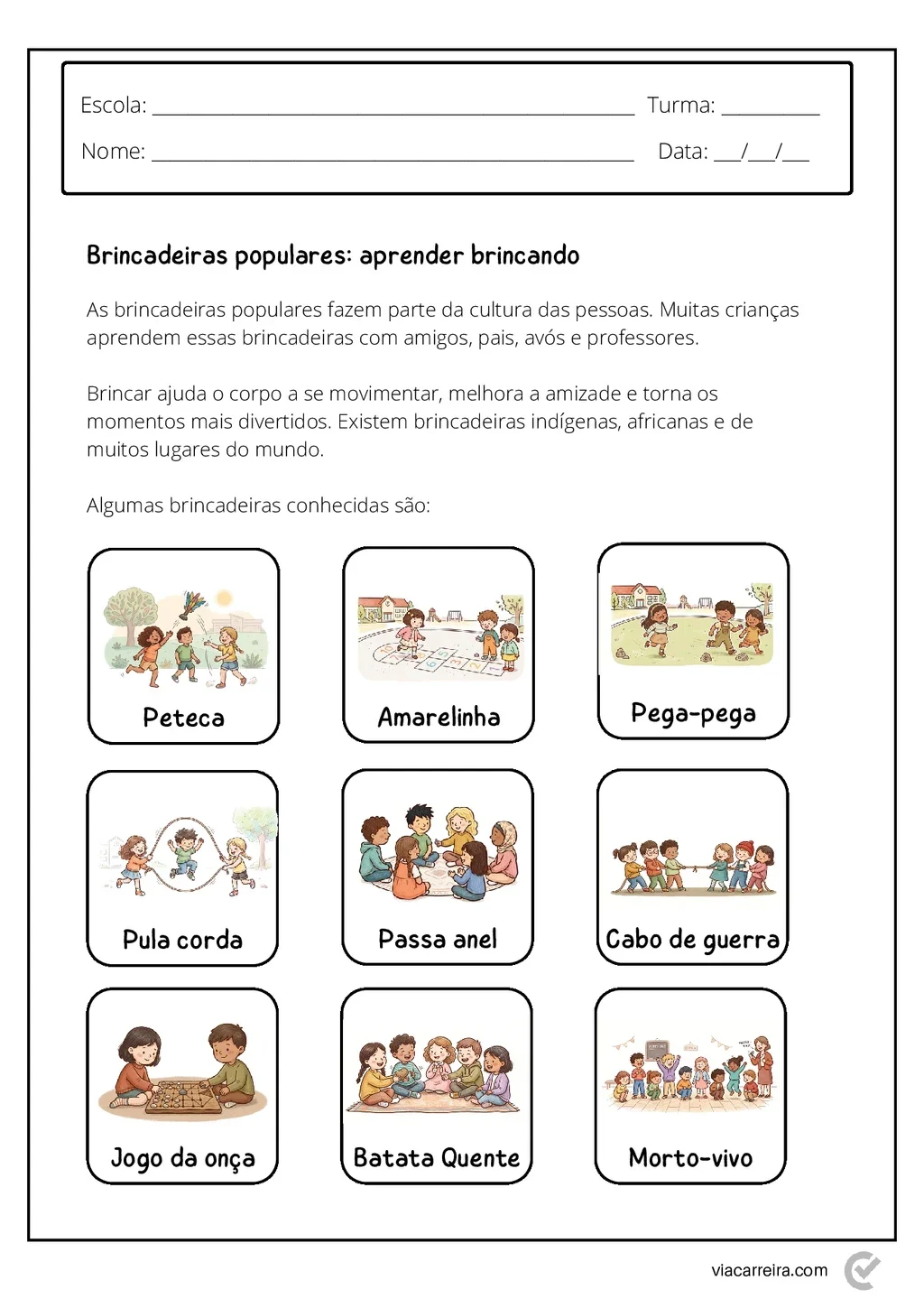 Atividades para o 3° ano de Educação Fisica em PDF — p1 | Atividades Educação Infantil (ensinoja.com.br)