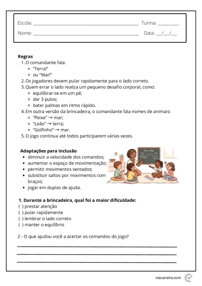 Atividades para o 3° ano de Educação Fisica em PDF — p7 | Atividades Educação Infantil (ensinoja.com.br)