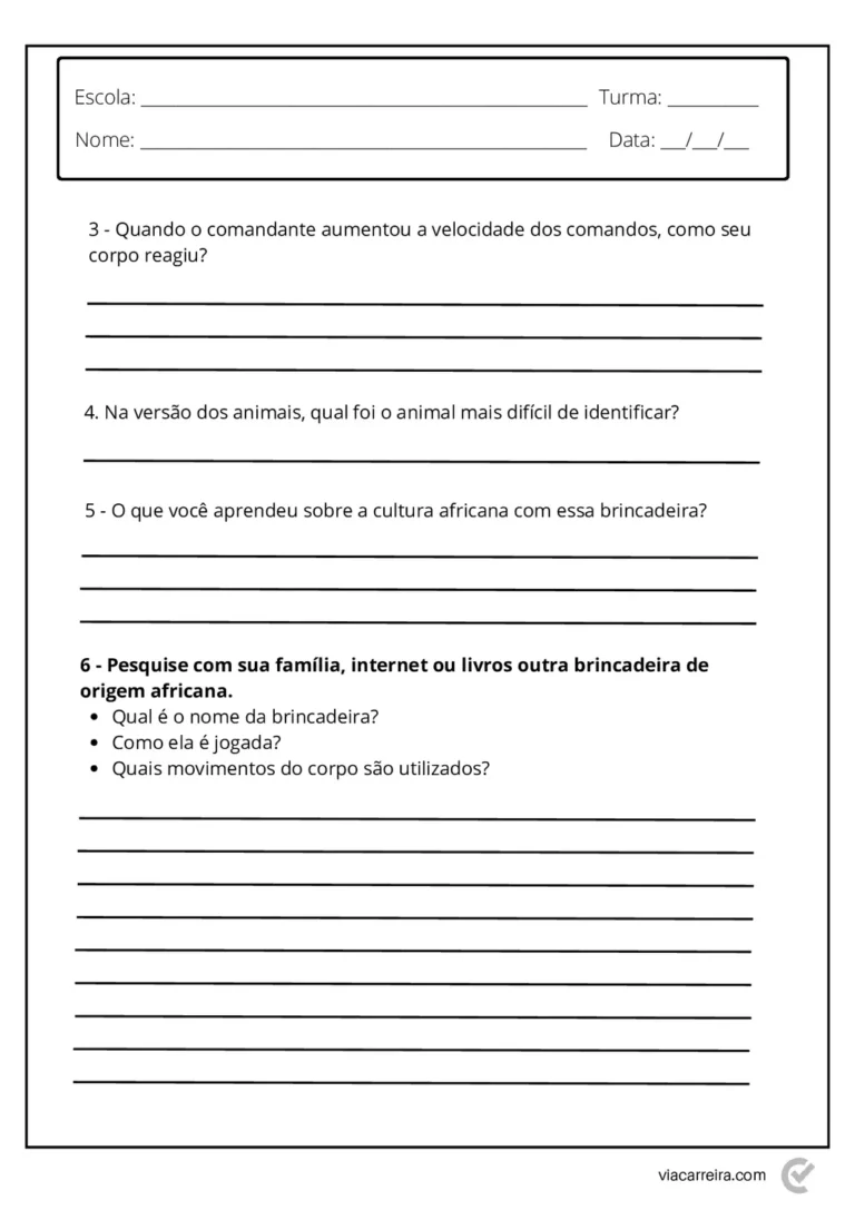 Atividades para o 3° ano de Educação Fisica em PDF — p8 | Atividades Educação Infantil (ensinoja.com.br)