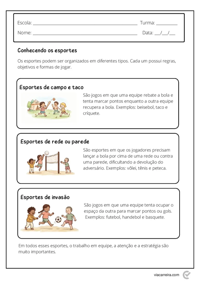 Atividades para o 3° ano de Educação Fisica em PDF — p12 | Atividades Educação Infantil (ensinoja.com.br)