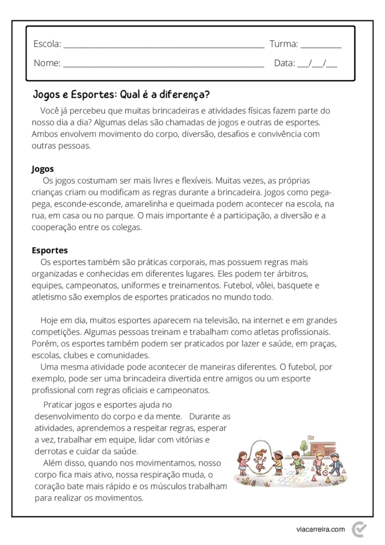 Atividades para o 3° ano de Educação Fisica em PDF — p15 | Atividades Educação Infantil (ensinoja.com.br)