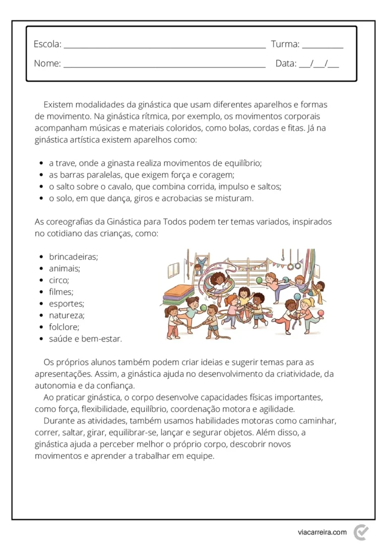 Atividades para o 3° ano de Educação Fisica em PDF — p18 | Atividades Educação Infantil (ensinoja.com.br)