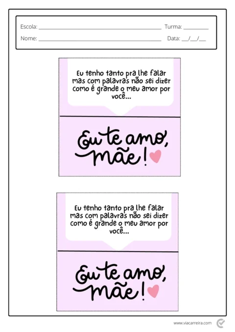 Lembrancinhas Dia das Mães em PDF com 30 Páginas — p13 | Atividades Educação Infantil (ensinoja.com.br)