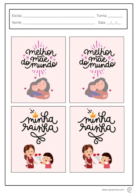 Lembrancinhas Dia das Mães em PDF com 30 Páginas — p22 | Atividades Educação Infantil (ensinoja.com.br)