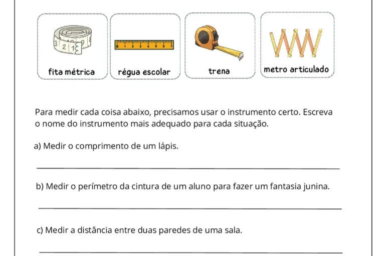 Medidas de Comprimento para 4º e 5º Ano em PDF com 14 Páginas — p1 | Atividades Educação Infantil (ensinoja.com.br)