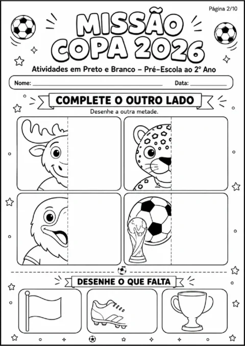 Missão Copa 2026 - Atividades em PDF com 8 Páginas — p2 | Atividades Educação Infantil (ensinoja.com.br)