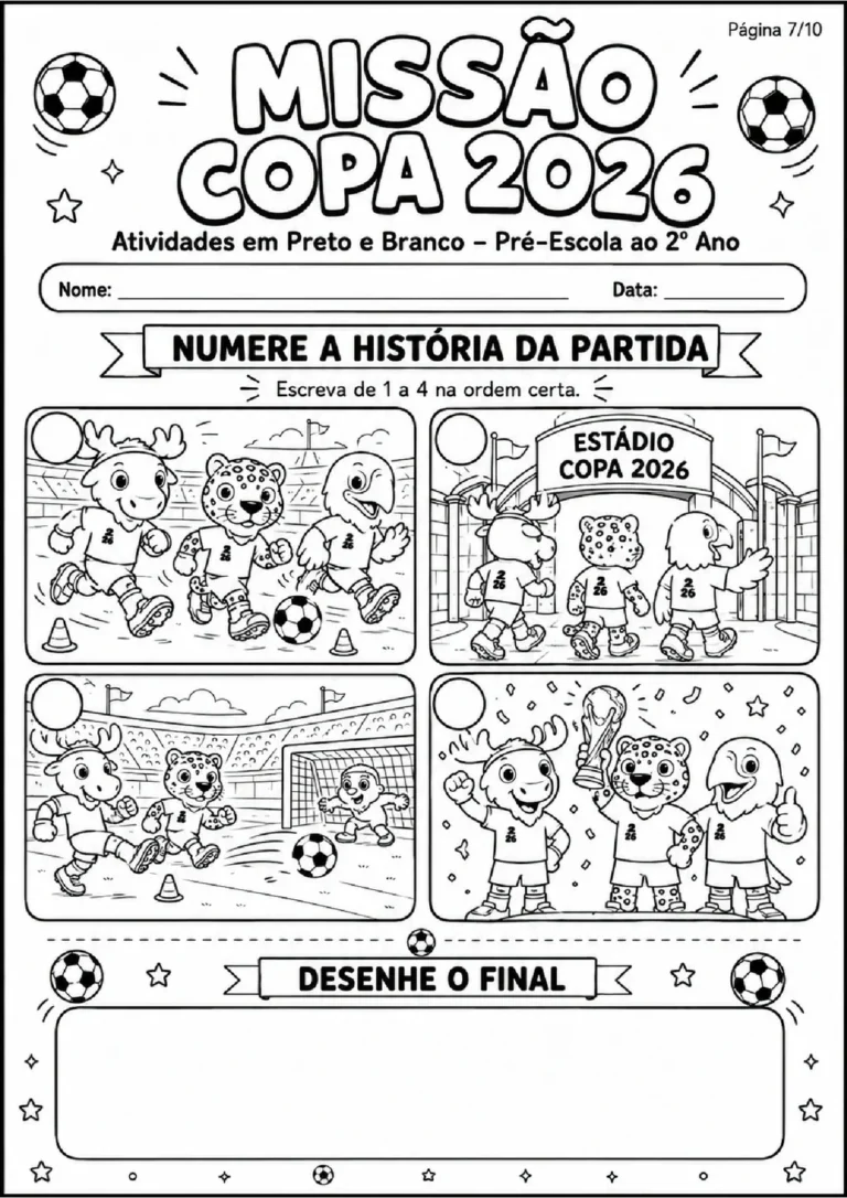 Missão Copa 2026 - Atividades em PDF com 8 Páginas — p3 | Atividades Educação Infantil (ensinoja.com.br)