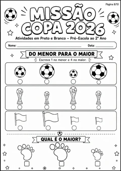 Missão Copa 2026 - Atividades em PDF com 8 Páginas — p4 | Atividades Educação Infantil (ensinoja.com.br)