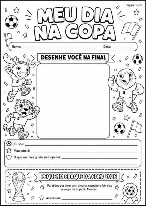 Missão Copa 2026 - Atividades em PDF com 8 Páginas — p6 | Atividades Educação Infantil (ensinoja.com.br)