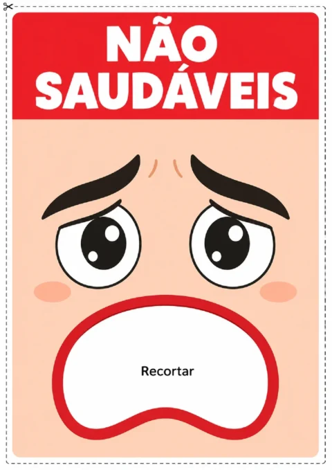 Molde para Alimentação Saudável em PDF com 5 Páginas — p1 | Atividades Educação Infantil (ensinoja.com.br)