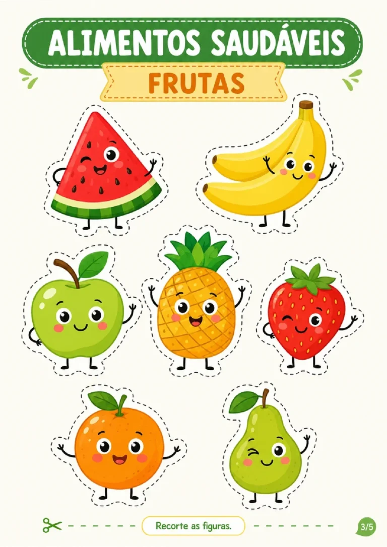 Molde para Alimentação Saudável em PDF com 5 Páginas — p3 | Atividades Educação Infantil (ensinoja.com.br)