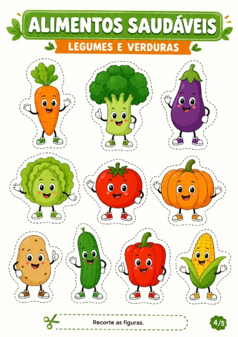Molde para Alimentação Saudável em PDF com 5 Páginas — p4 | Atividades Educação Infantil (ensinoja.com.br)