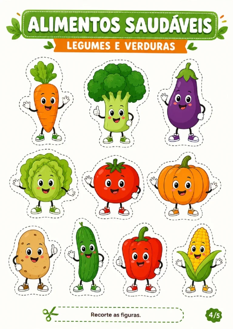 Molde para Alimentação Saudável em PDF com 5 Páginas — p4 | Atividades Educação Infantil (ensinoja.com.br)