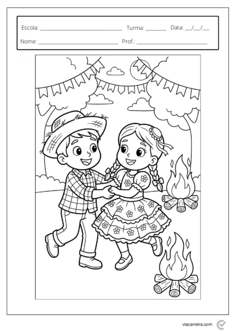 Atividades de Festa Junina para Colorir e Imprimir - 30 Páginas em PDF — p5 | Atividades Educação Infantil (ensinoja.com.br)
