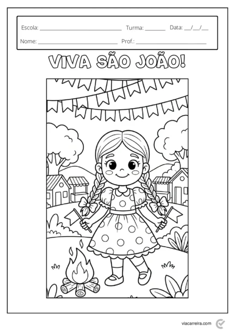 Atividades de Festa Junina para Colorir e Imprimir - 30 Páginas em PDF — p6 | Atividades Educação Infantil (ensinoja.com.br)