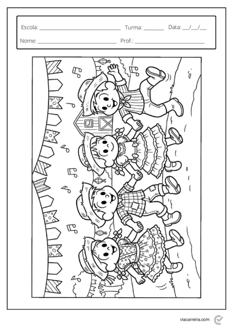 Atividades de Festa Junina para Colorir e Imprimir - 30 Páginas em PDF — p7 | Atividades Educação Infantil (ensinoja.com.br)