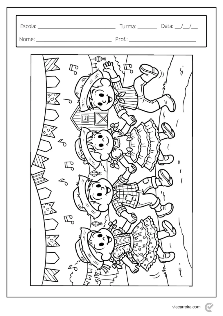 Atividades de Festa Junina para Colorir e Imprimir - 30 Páginas em PDF — p7 | Atividades Educação Infantil (ensinoja.com.br)