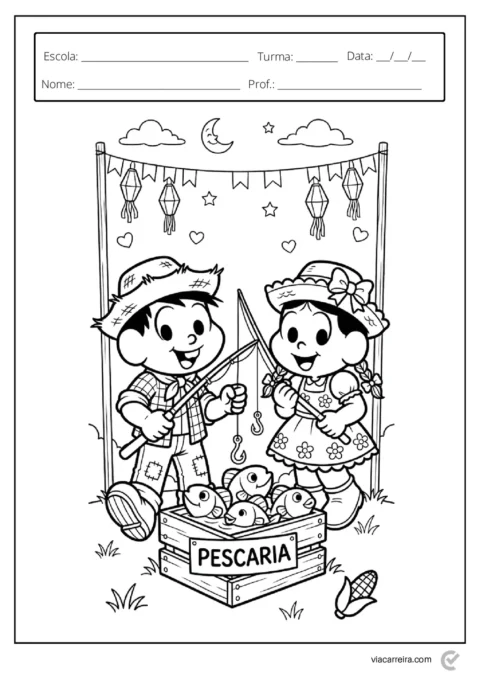 Atividades de Festa Junina para Colorir e Imprimir - 30 Páginas em PDF — p16 | Atividades Educação Infantil (ensinoja.com.br)
