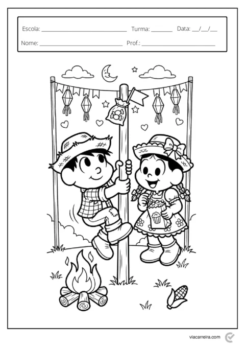 Atividades de Festa Junina para Colorir e Imprimir - 30 Páginas em PDF — p17 | Atividades Educação Infantil (ensinoja.com.br)
