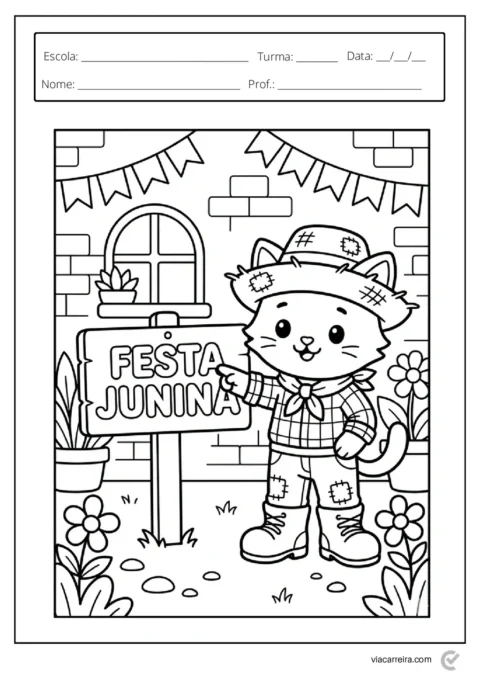 Atividades de Festa Junina para Colorir e Imprimir - 30 Páginas em PDF — p22 | Atividades Educação Infantil (ensinoja.com.br)