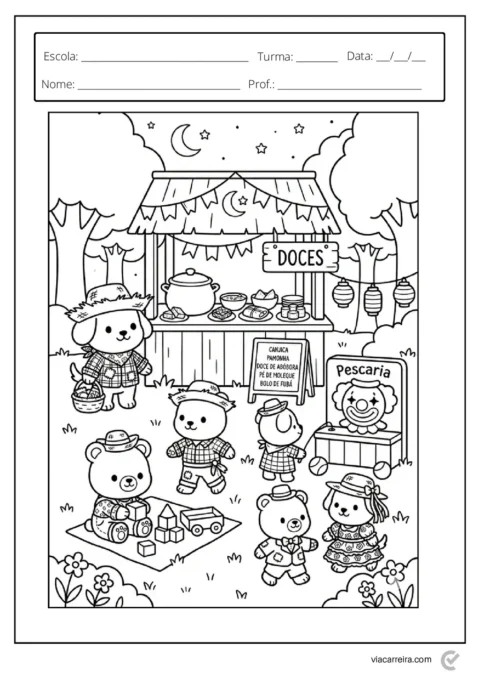Atividades de Festa Junina para Colorir e Imprimir - 30 Páginas em PDF — p23 | Atividades Educação Infantil (ensinoja.com.br)
