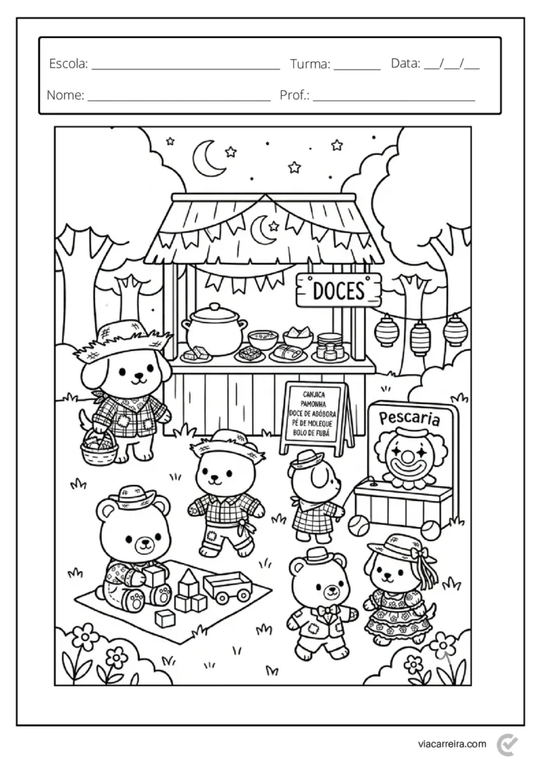 Atividades de Festa Junina para Colorir e Imprimir - 30 Páginas em PDF — p23 | Atividades Educação Infantil (ensinoja.com.br)