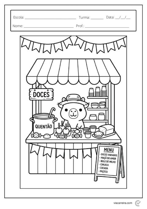 Atividades de Festa Junina para Colorir e Imprimir - 30 Páginas em PDF — p24 | Atividades Educação Infantil (ensinoja.com.br)