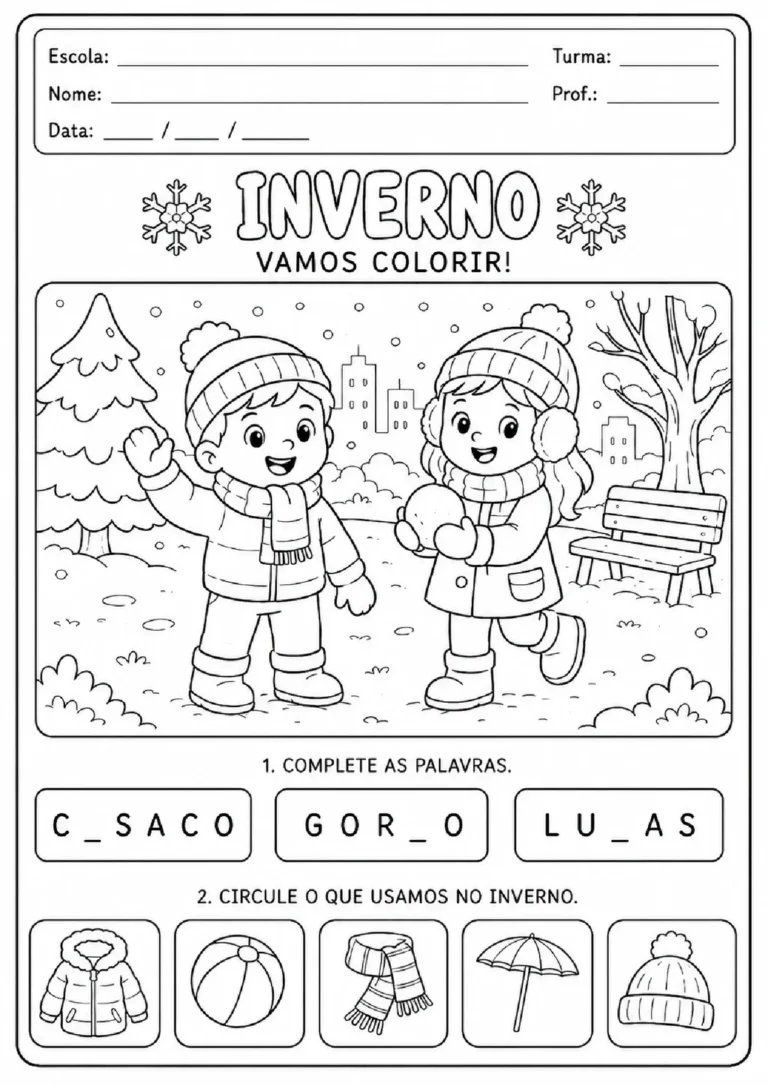Atividades de inverno para educação infantil — p11 | Atividades Educação Infantil (ensinoja.com.br)