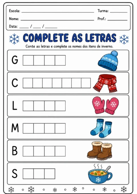 Atividades de inverno para educação infantil — p12 | Atividades Educação Infantil (ensinoja.com.br)