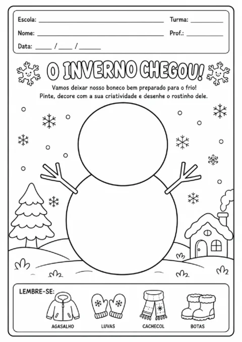 Atividades de inverno para educação infantil — p17 | Atividades Educação Infantil (ensinoja.com.br)