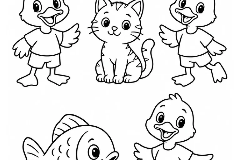 Atividades com Pato para Pré II: Colorir e Aprender